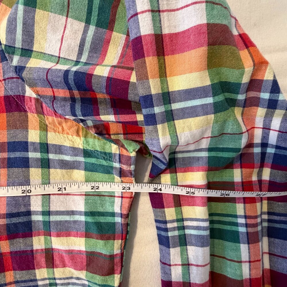 Polo Ralph Lauren Men's Cotton Madras long sleeve shirt, large, great condition - Picture 5 of 6